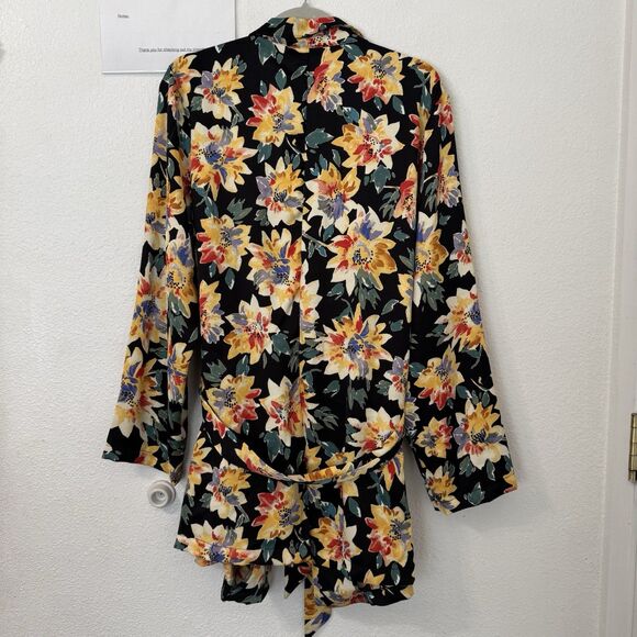 AVA & VIV Open Front Blazer Style Kimono Plus Size 2X Tie Belt Going Out Pockets - Picture 4 of 7